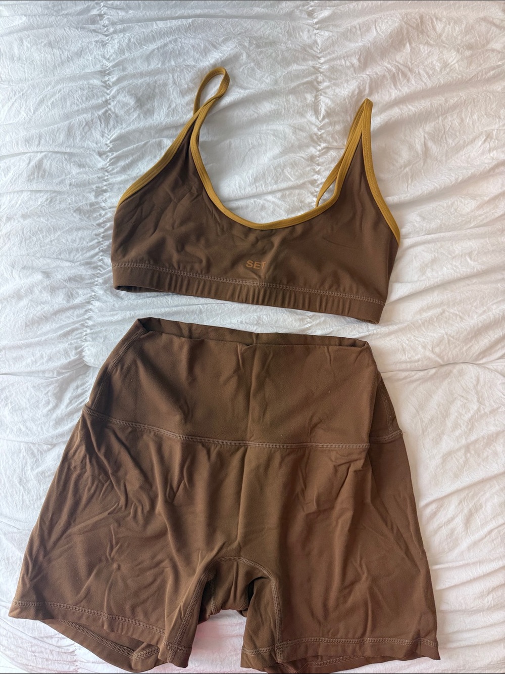 Scoop Bralette & High-Waist Bike Shorts Set